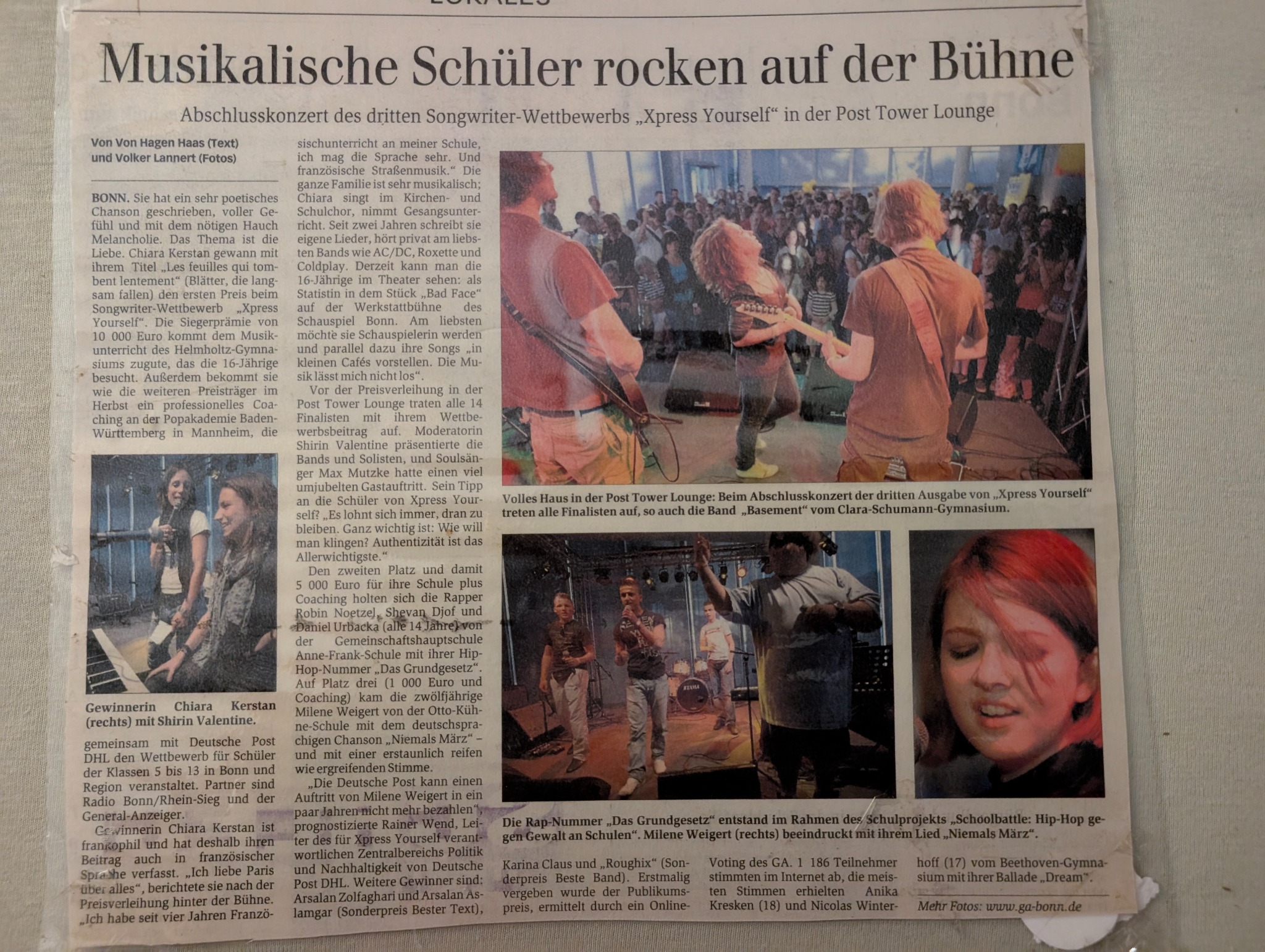Junge Stimmen auf der Bühne